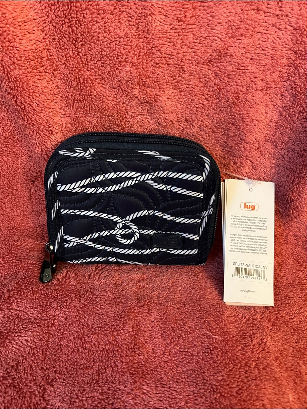 lug Splits Wallet in Nautical Navy